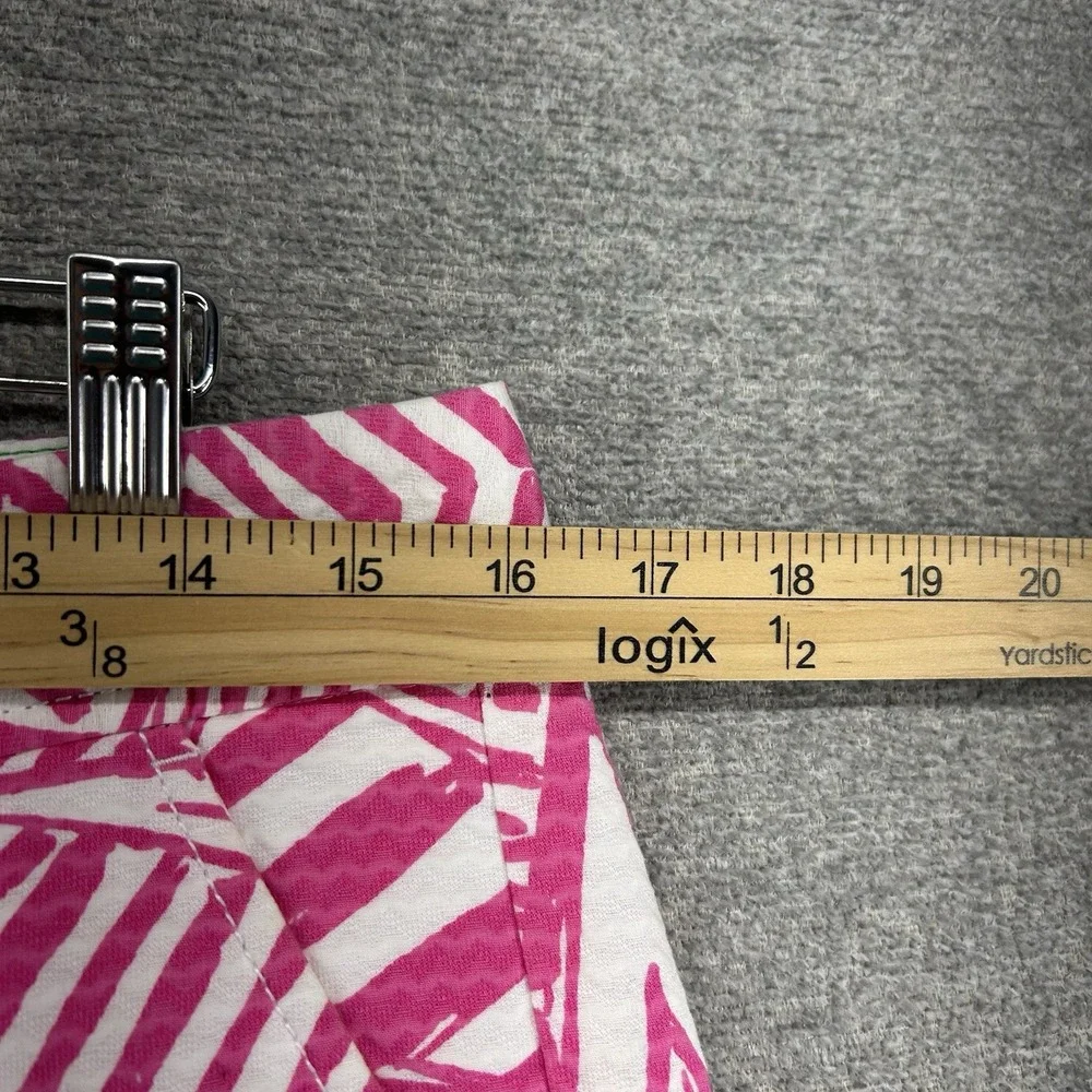 Lilly Pulitzer The Callahan Shorts Women Size 2 Pink Geometric Casual Beach‎